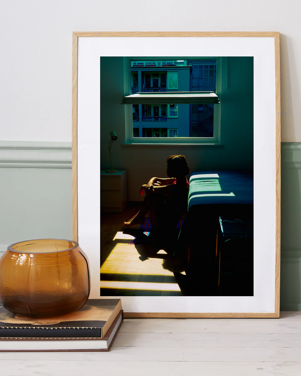 Red and Blue Feelings All Over the Room Poster