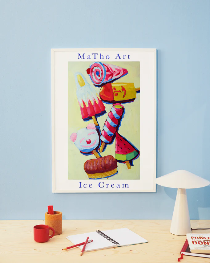 poster with painting of ice cream