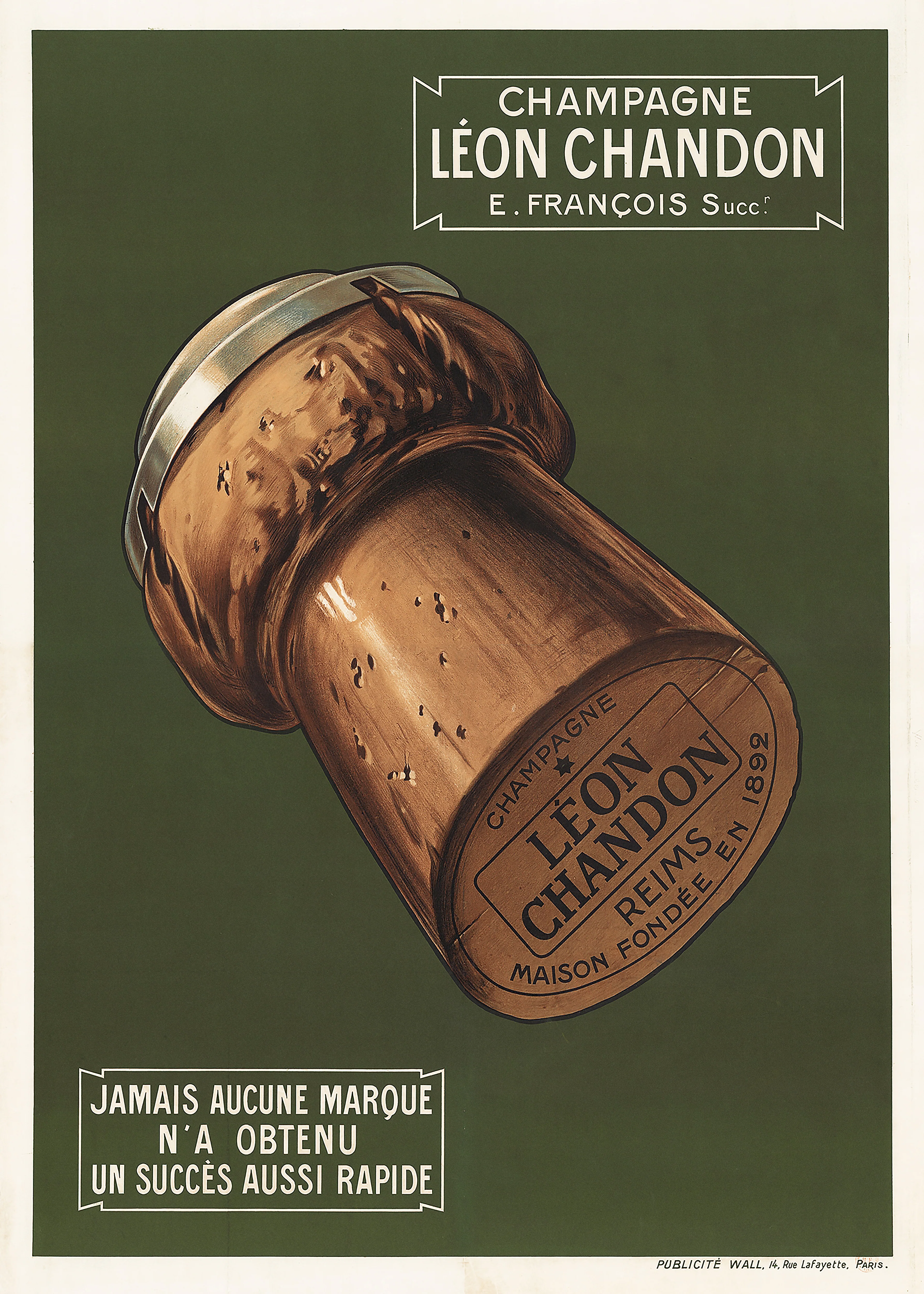 Champagne Léon Chandon Poster - Vintage Advertising Art | Wallbaby.com