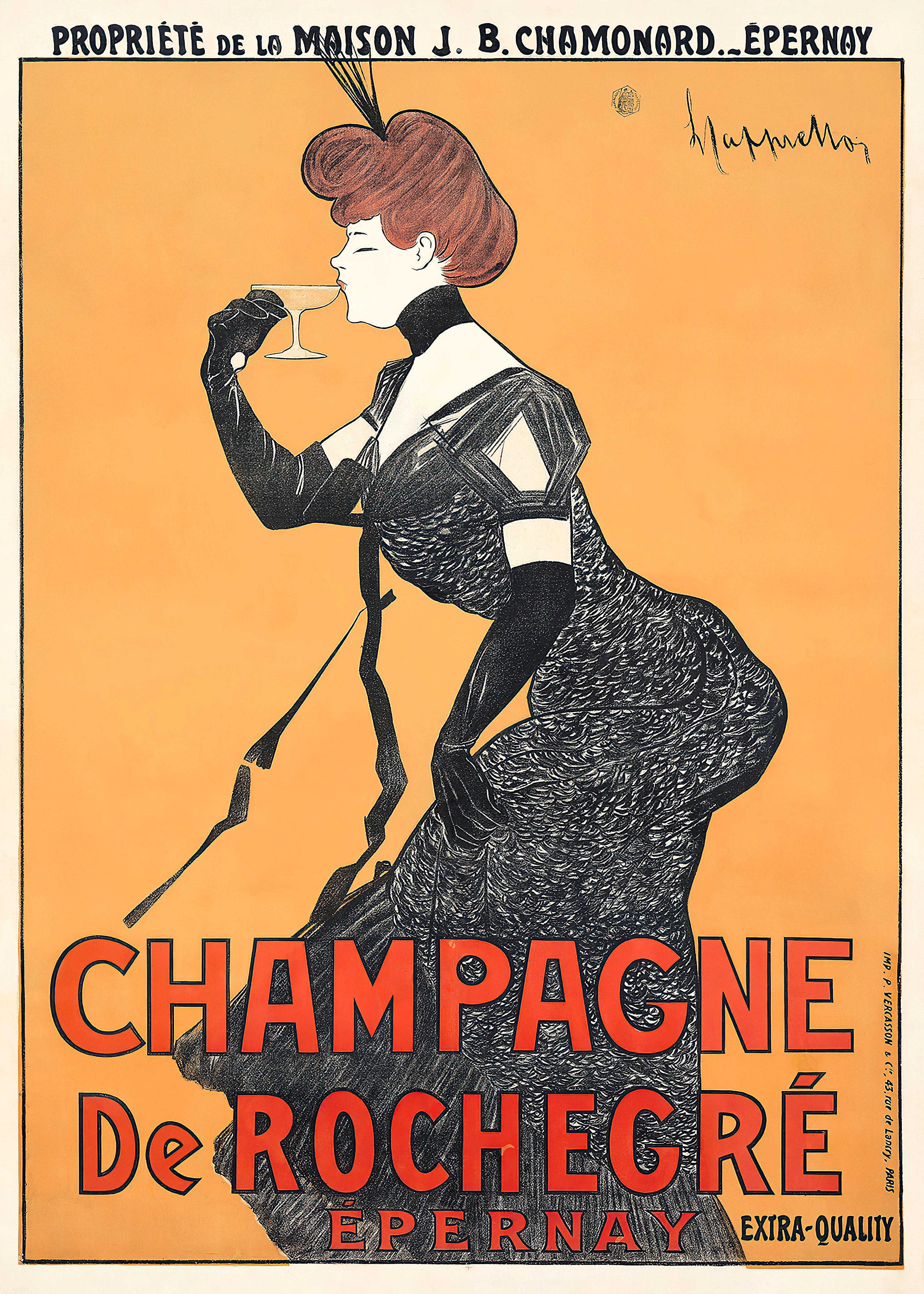 Champagne de Rochegré - Vintage Advertising Poster