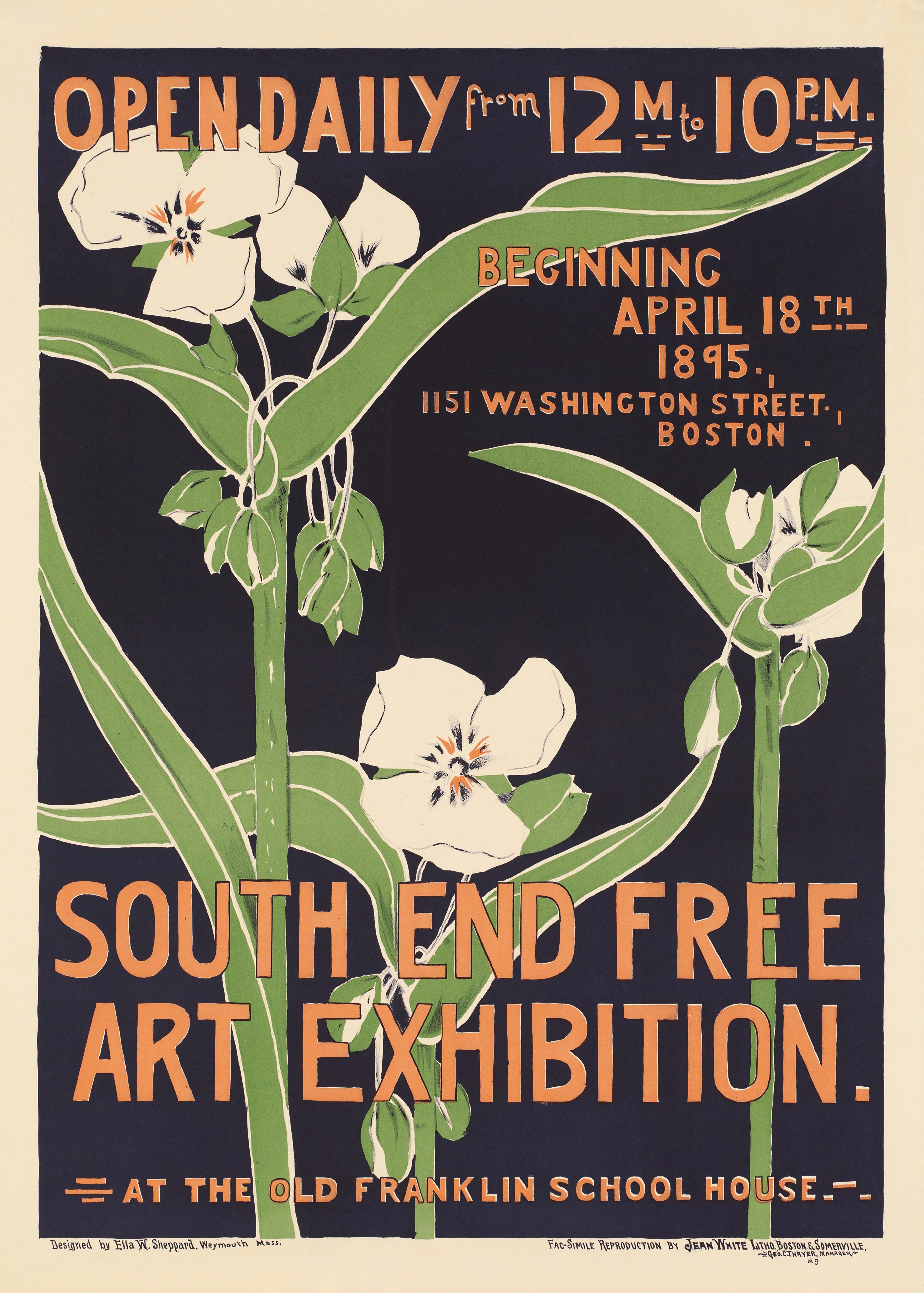 South End Free Art Exhibition 1895 - Vintage Wall Art | Wallbaby.com