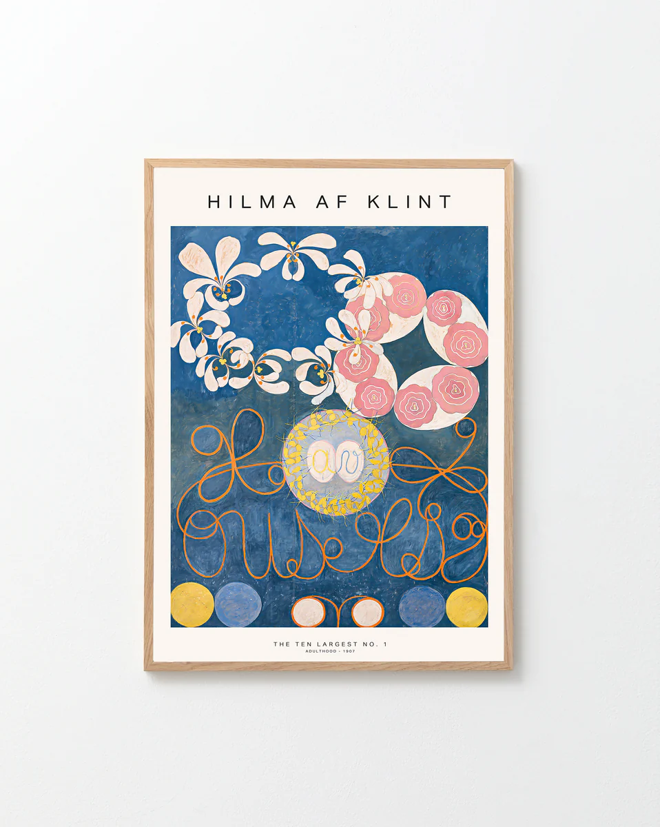 Framed artwork by Hilma af Klint on a white background