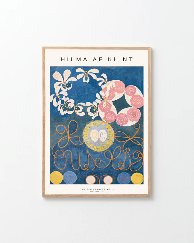 Framed artwork by Hilma af Klint on a white background