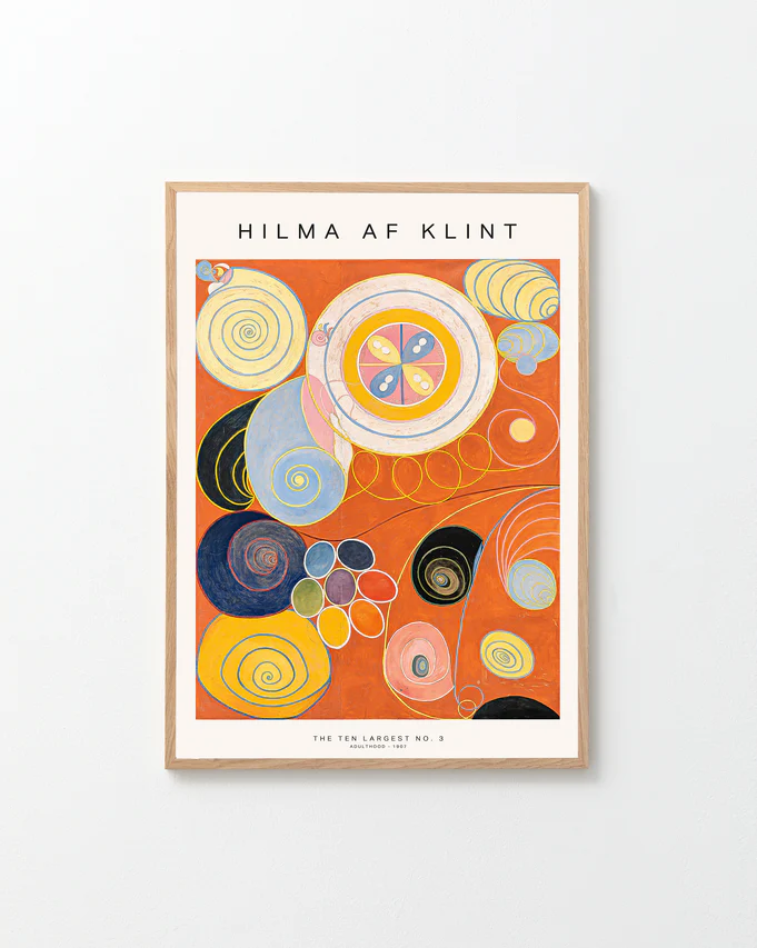 Framed abstract artwork by Hilma af Klint on a white background
