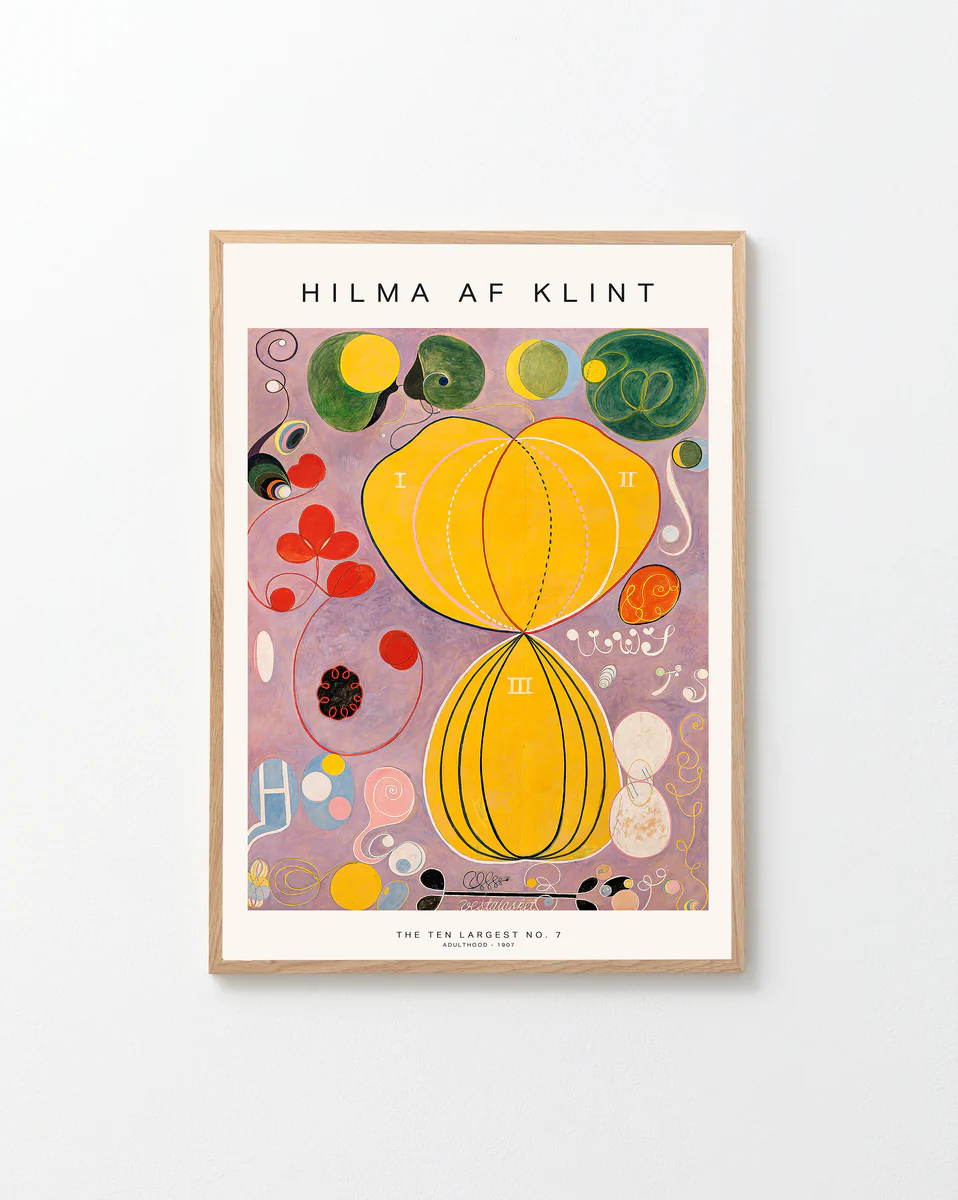 Framed artwork by Hilma af Klint on a white background