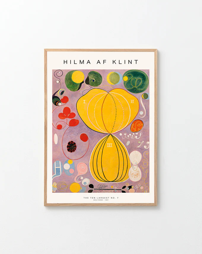 Framed artwork by Hilma af Klint on a white background