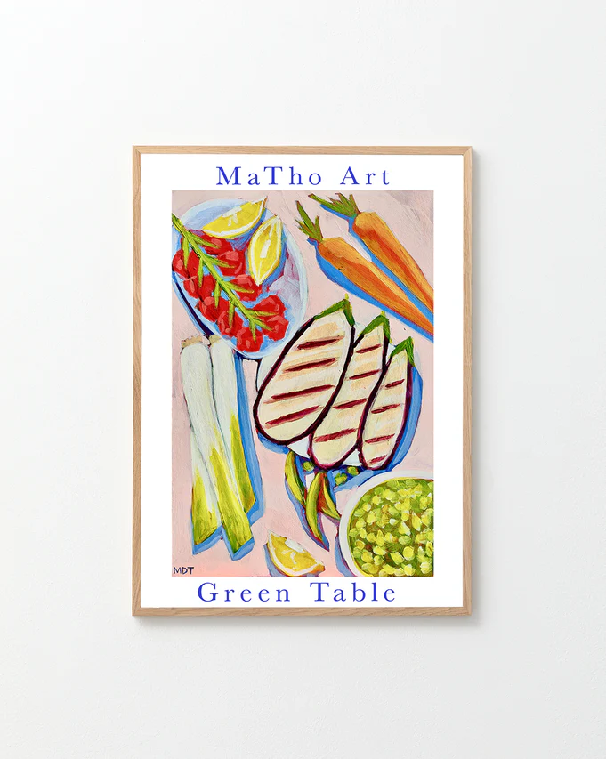 poster with painting of vegetables