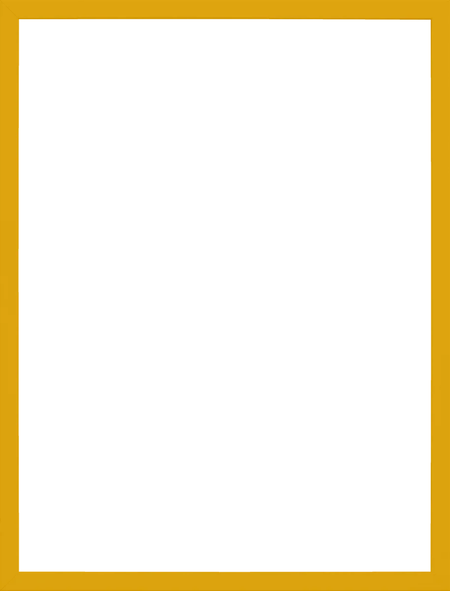 The Frame Yellow is a rectangular wooden piece with a solid black center, offering a stylish pop of color reminiscent of a blank or covered picture frame that enhances any posters presentation.