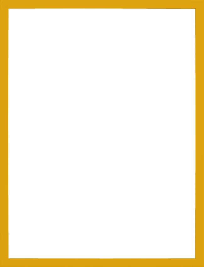 The Frame Yellow is a rectangular wooden piece with a solid black center, offering a stylish pop of color reminiscent of a blank or covered picture frame that enhances any posters presentation.