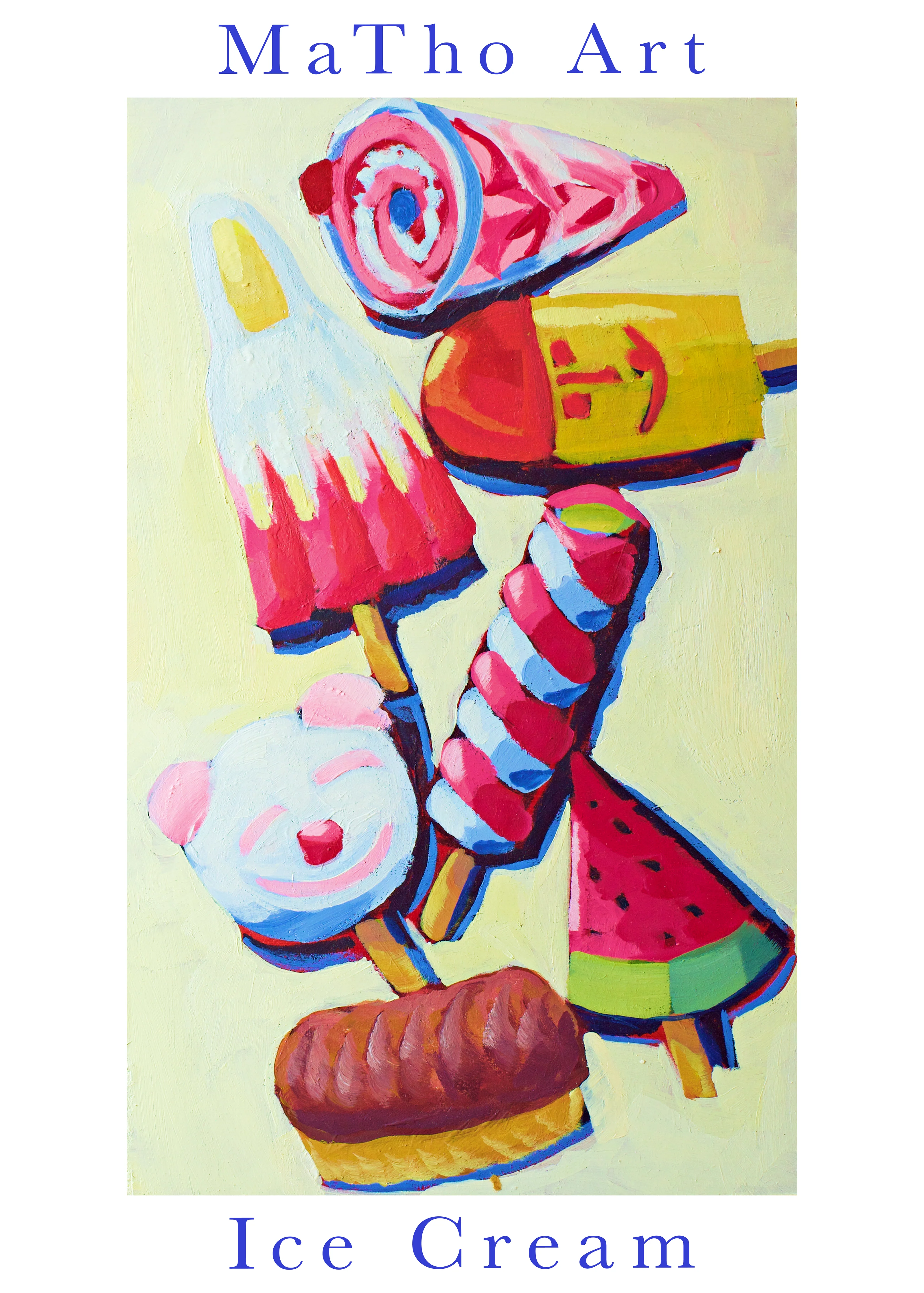 Ice Cream Poster - Vibrant Wall Art | Wallbaby.com