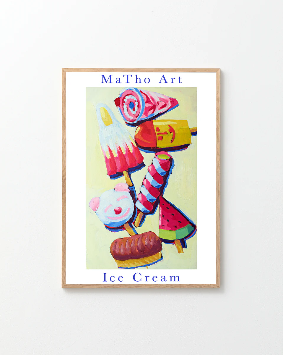 poster with painting of ice cream
