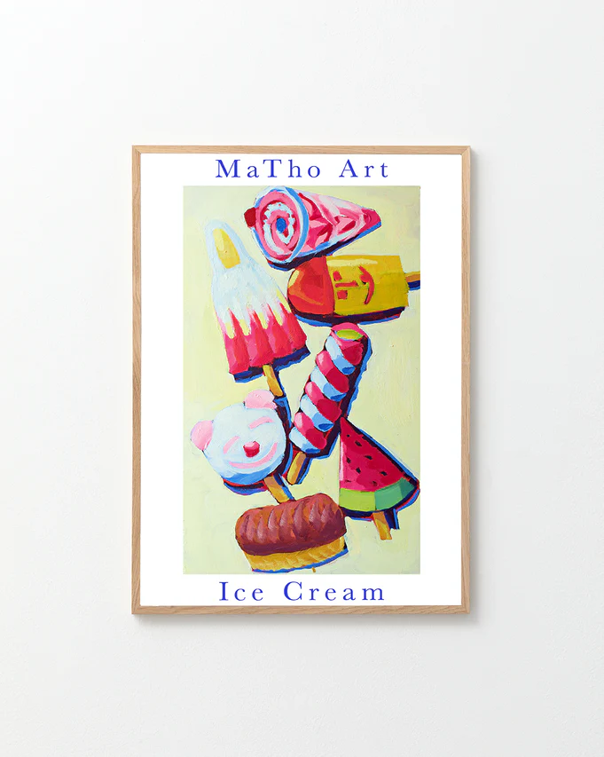poster with painting of ice cream