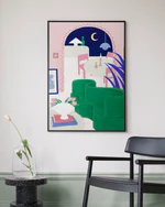 Living Room by Night Poster