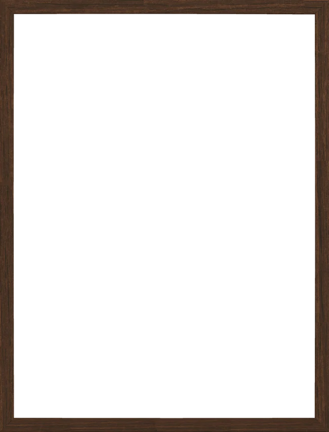 The Frame Dark Oak blackboard features a spotless black surface encased in a luxurious dark wooden frame. Its rich brown finish offers an elegant touch, perfect for a Scandinavian look, complementing the pristine slate ready for your creativity.
