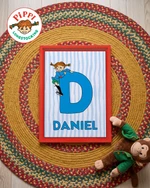 Pippi Longstocking name poster D – Flat lay