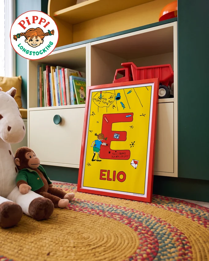 Pippi Longstocking name poster E – Cabinet