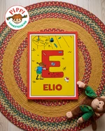 Pippi Longstocking name poster E – Flat lay
