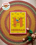 Pippi Longstocking name poster H – Flat lay