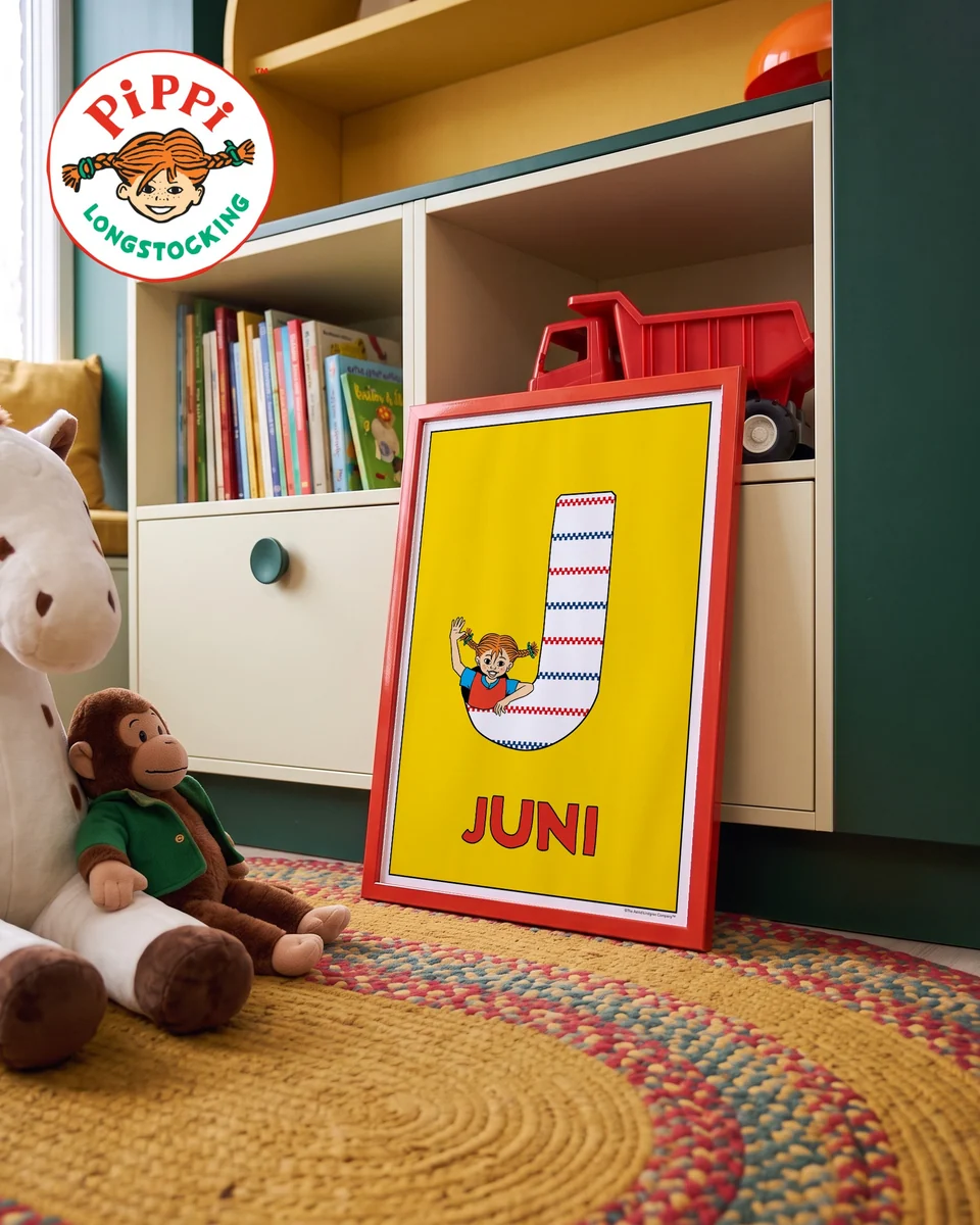 Pippi Longstocking name poster J – Cabinet