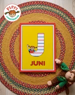 Pippi Longstocking name poster J – Flat lay