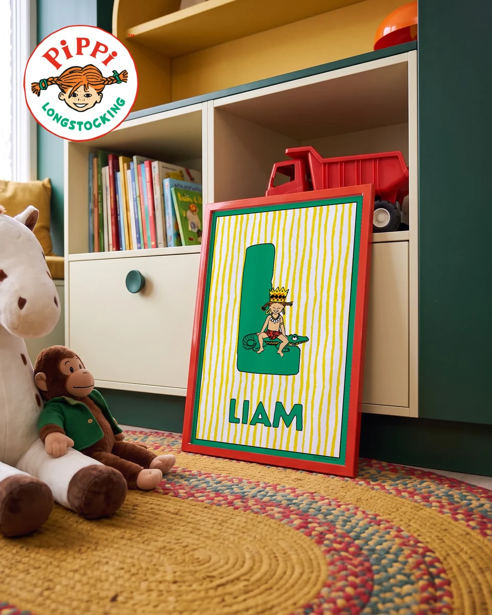 Pippi Longstocking name poster L – Cabinet