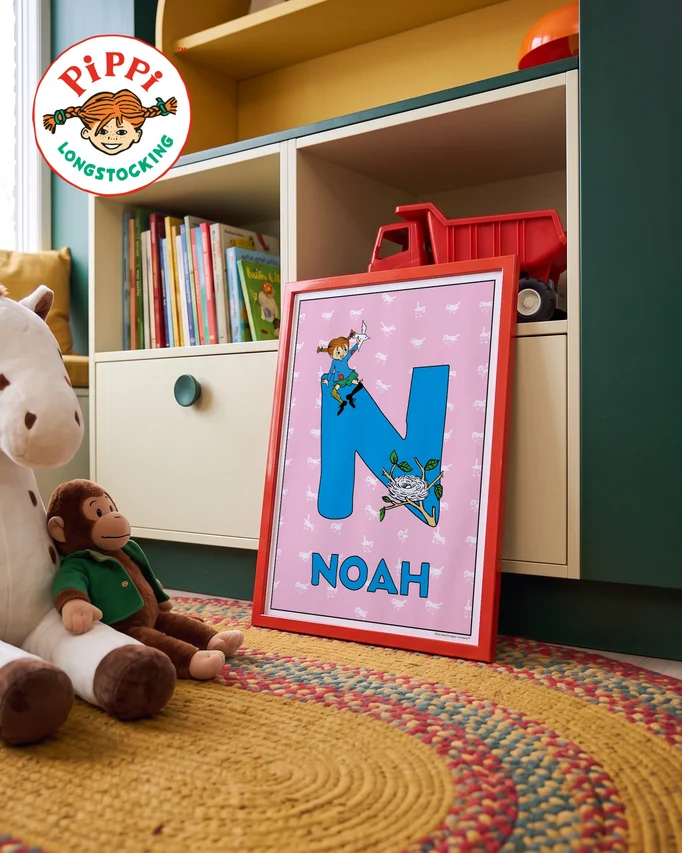 Pippi Longstocking name poster N – Cabinet