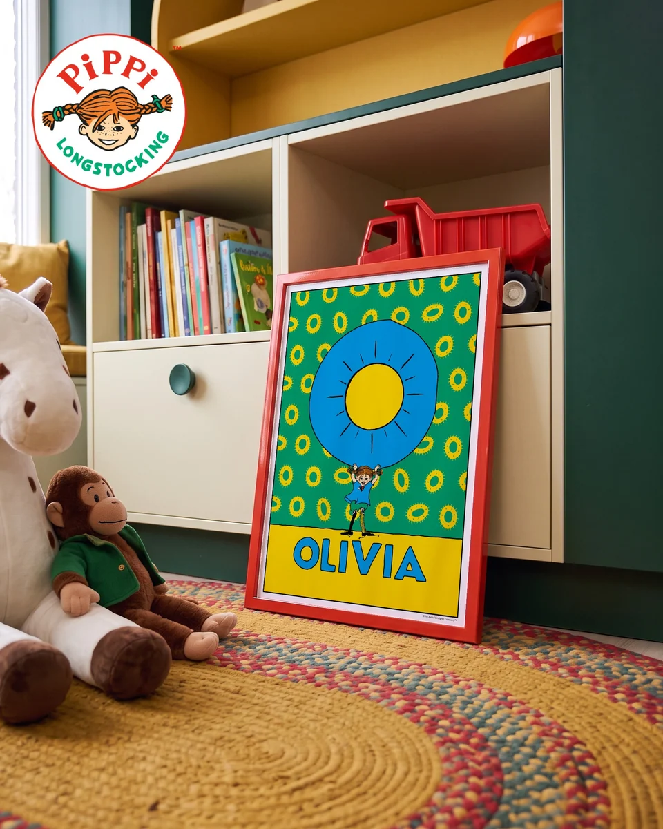 Pippi Longstocking name poster O – Cabinet