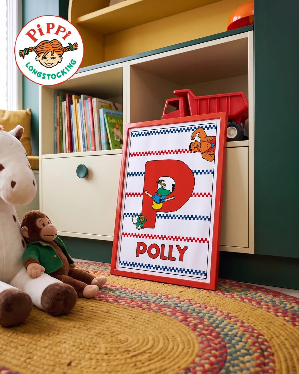 Pippi Longstocking name poster P – Cabinet