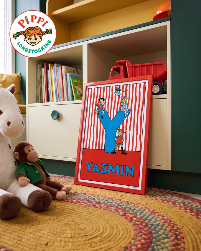 Pippi Longstocking name poster Y – Cabinet