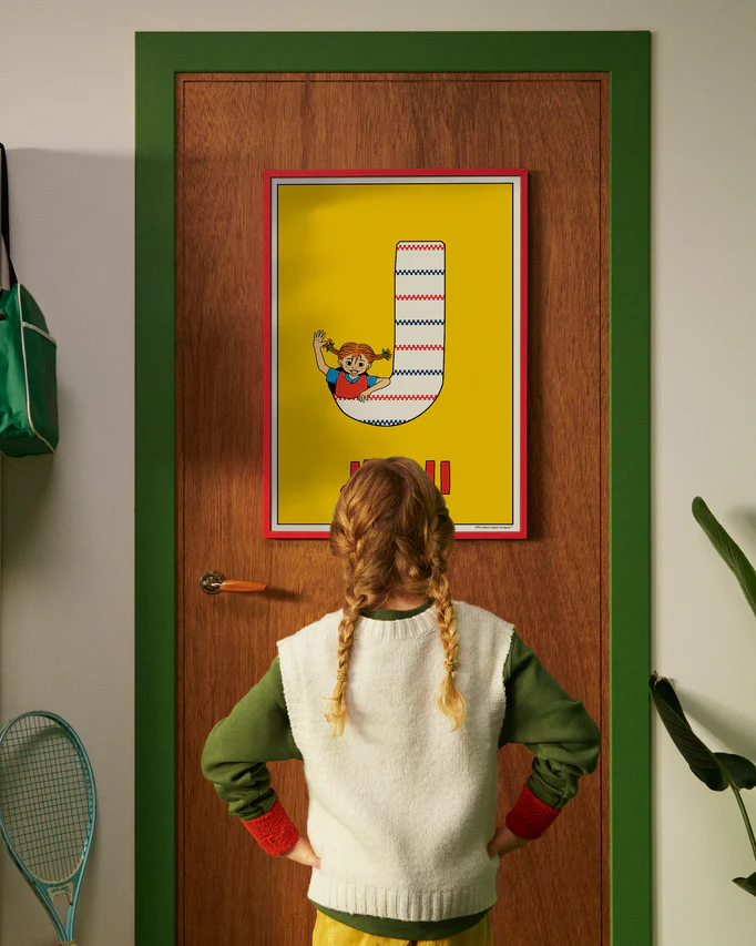Pippi Longstocking – Personalised Name Poster J