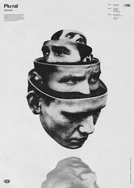Heads stacked on top of and inside each other like a Russian matryoshka doll.