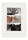 Three images of different hand gestures framed in a Passepartout.