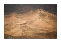 Mountain scenery in looking like the pyramids of Giza.